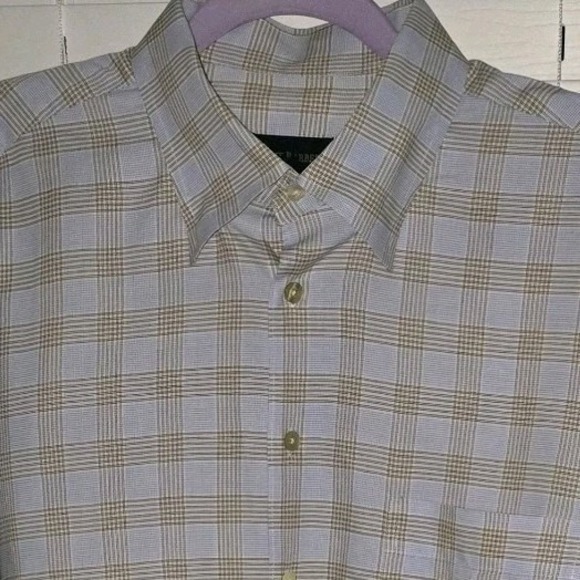 Scott Barber Blue/Gray/White Long Sleeve Button Up Dress‎ Shirt Men's XL - Picture 1 of 7